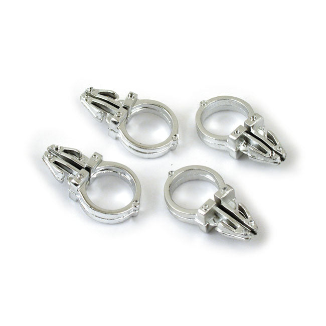 Chrome handlebar wire clips — 556635