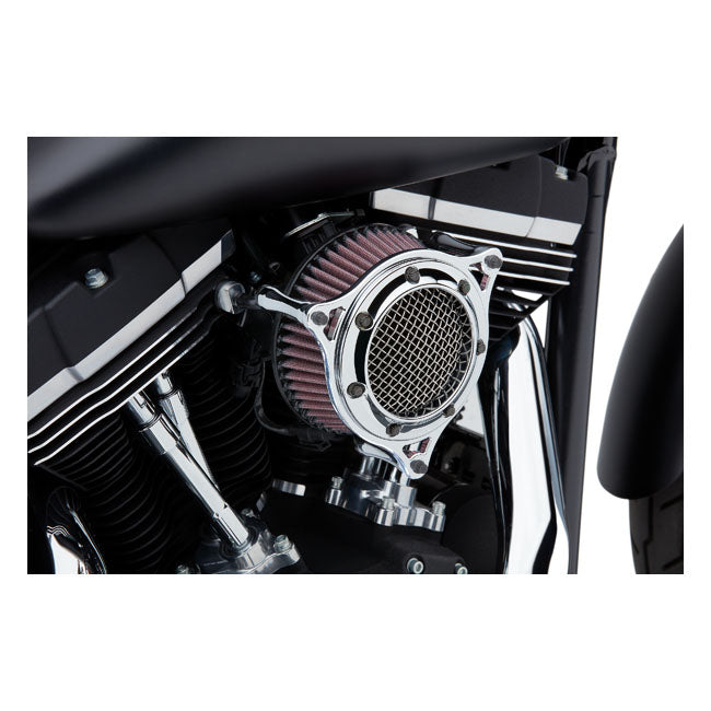 Cobra, RPT air cleaner kit. Chrome — 16-17 Softail; 2017 FXDLS; 08-16 FLT/Touring; Trike. (e-throttle) (NU)