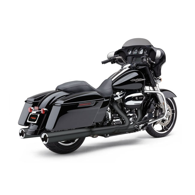 Cobra, Powrflo 4-1/2" slip on mufflers. Black — 95-16 FLT/Touring (NU)