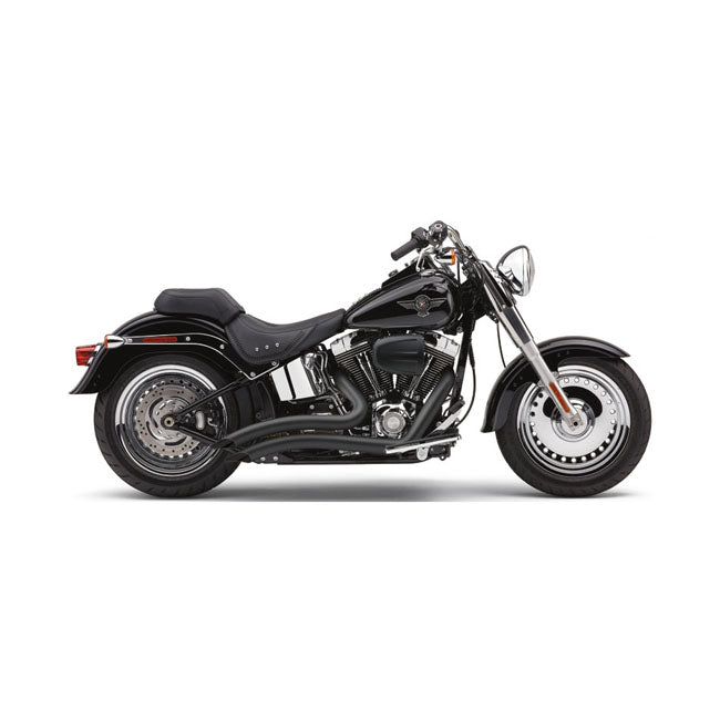 Cobra, Speedster Short Swept exhaust. Black — 07-11 Softail (NU)