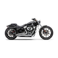 Cobra, Speedster Short Swept exhaust. Chrome — 13-17 Softail FXSB Breakout (NU)