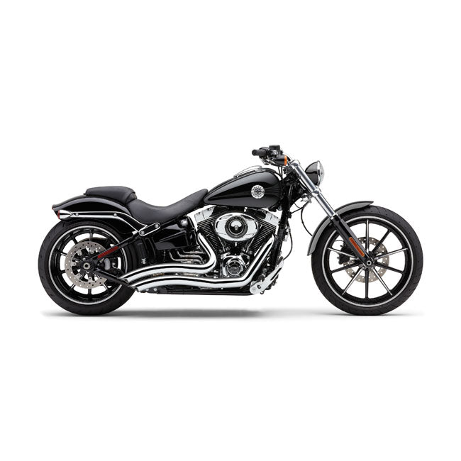 Cobra, Speedster Short Swept exhaust. Chrome — 13-17 Softail FXSB Breakout (NU)