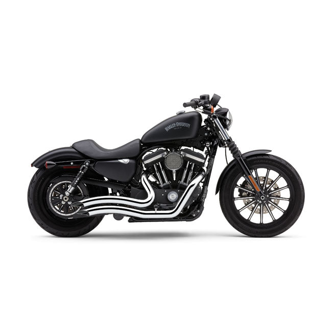 Cobra, Speedster Short Swept exhaust. Chrome — 14-22 XL Sportster (NU)