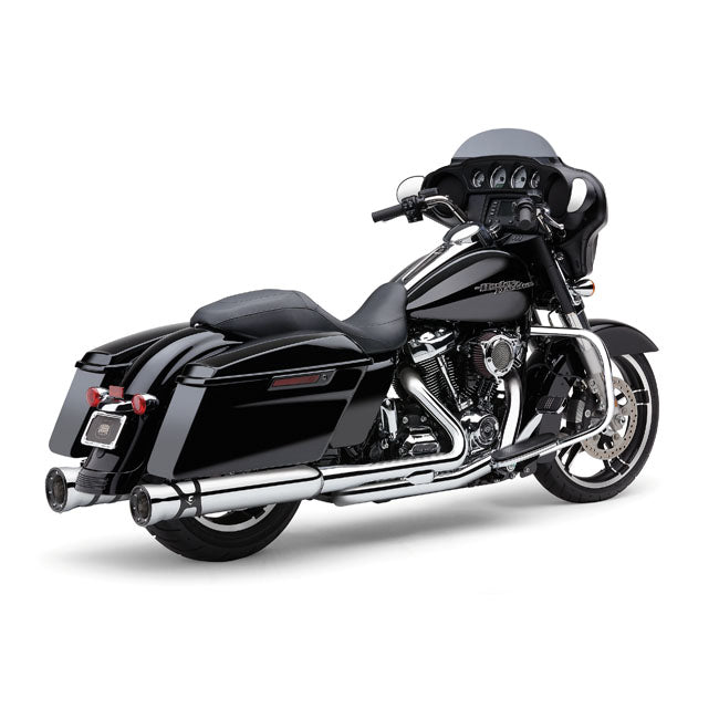 Cobra, independant dual head pipes with power port — 17-26 Touring (excl. Trikes). Requires disabling 2nd; down stream O2 sensor (s) of 20-up EU models