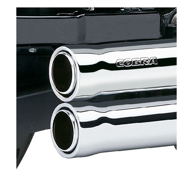Cobra, Speedster 909 exhaust. Chrome — 12-17 Softail (Excl. FXSB Breakout) (NU)