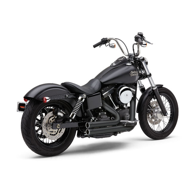 Cobra, Speedster 909 exhaust. Black — 12-17 Softail (Excl. FXSB Breakout) (NU)