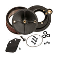 S&S Stealth, air cleaner kit without cover — 18-24 (NU) Softail; 17-25 FLT/Touring (excl. 24-25 FLHX; 2025 FLHXU; 24-25 FLTRX; 23-25 FLHXSE; 23-25 FLTRXSE; 24-25 FLTRXSTSE); 17-25 Trikes. Use with 558651 adapter for OEM air cleaner cover