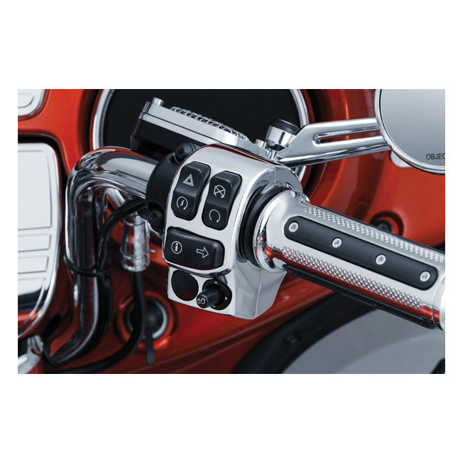 Kuryakyn, Switch housing set — 14-25 Touring (excl. 17-25 FLHRXS; 23-25 FLHXSE; FLTRXSE; 24-25 FLHX; FLTRX and FLTRXSTSE); 14-25 Trikes
