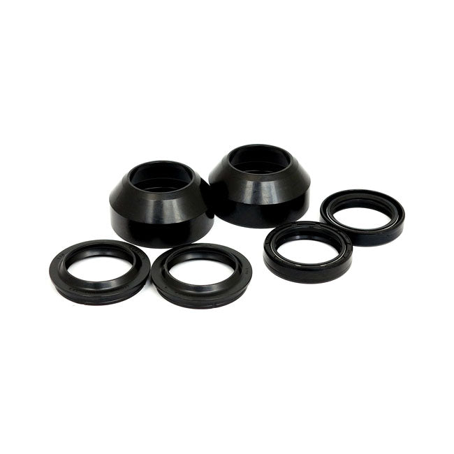 All Balls Racing, fork seal & dust seal kit. 41mm forks — 84-15 FXST (Excl. FXSTD; 10-11 FXST); 93-05 FXDWG (NU)