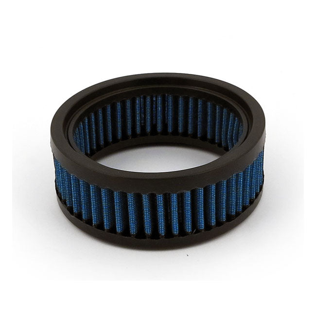 MCS, Blue Lightning air filter element — S&S style and genuine S&S B&D (excl. steel housings); most 7" round style air cleaners