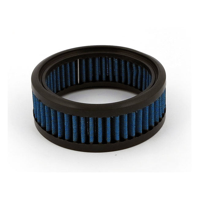 MCS, Blue Lightning air filter element — S&S style and genuine S&S B&D (excl. steel housings); most 7" round style air cleaners