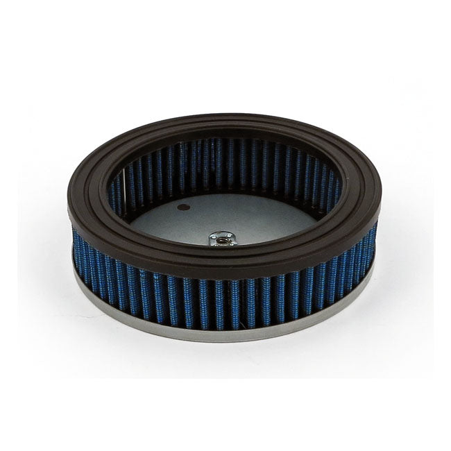 MCS, Blue Lightning air filter element — Screamin'' Eagle Evo Big Twin with 8" round air cleaner housing
