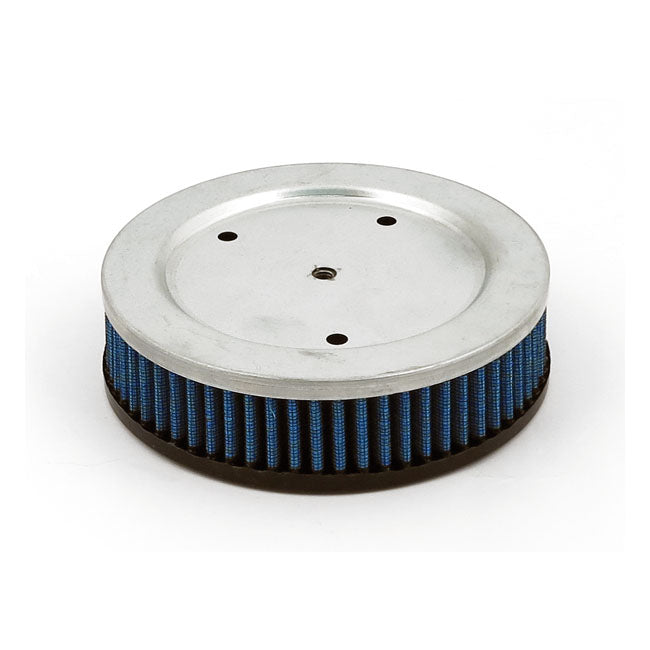 MCS, Blue Lightning air filter element — Screamin'' Eagle Evo Big Twin with 8" round air cleaner housing