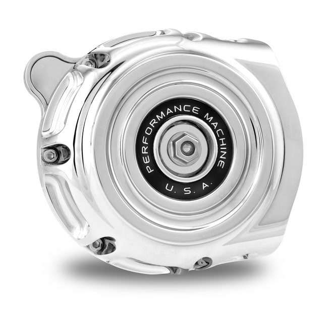 PM, ''vintage'' air cleaner kit. Chrome — CV carburetor: 93-06 Big Twin; Delphi inj.: 04-17 Dyna (Excl. 2017 FXDLS; 01-15 Softail; 02-07 FLT/Touring; FLT/Touring (NU)