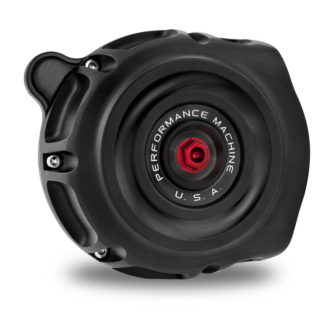 PM, ''vintage'' air cleaner kit. Black Ops — 16-17 Softail; 16-17 FXDLS; 08-16 FLT/Touring; Trike (NU). (e-throttle)