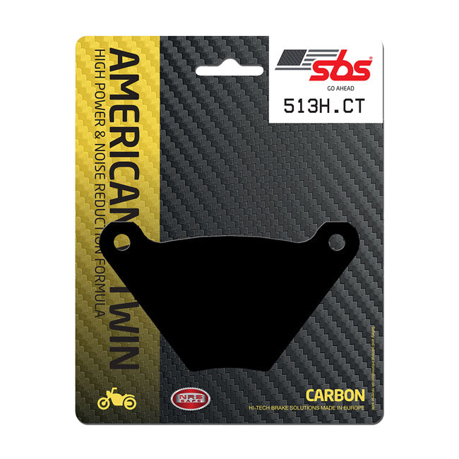 SBS, brake pads. Street Carbon Tech (organic) — Front: 1973 XL Sportster; FX; 72-84 FL. Rear: 73-80 FL; 73-83 FX (NU)
