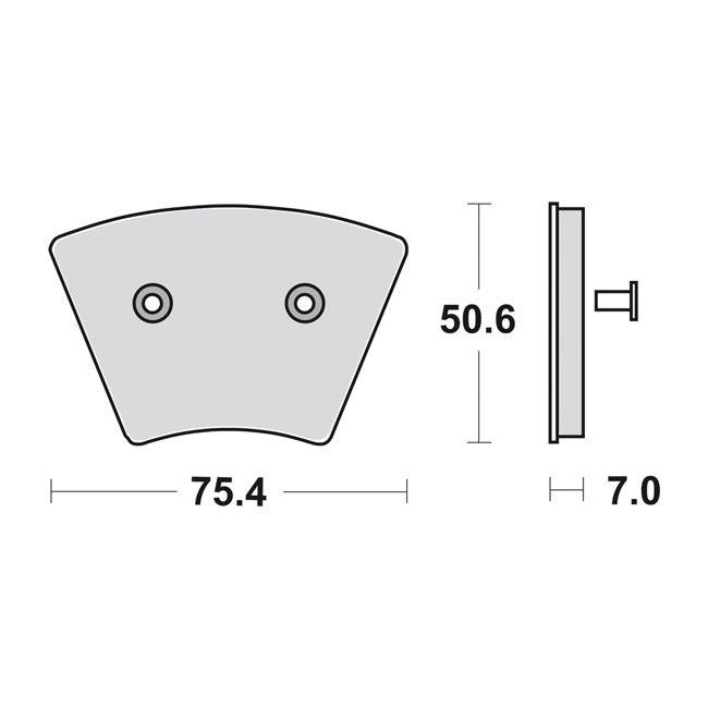 SBS, brake pads. Street Ceramic (organic) — Front: 74-77 XL Sportster; FX (NU)