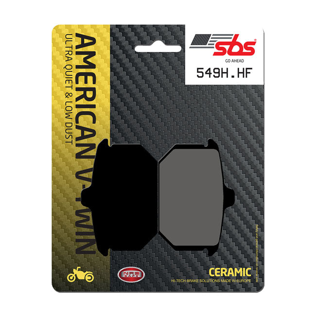 SBS brake pads, street ceramic — Rear: 82-E87 XL Sportster; FXR; FXST; 84-85 FX; 83-86 FXWG (NU)