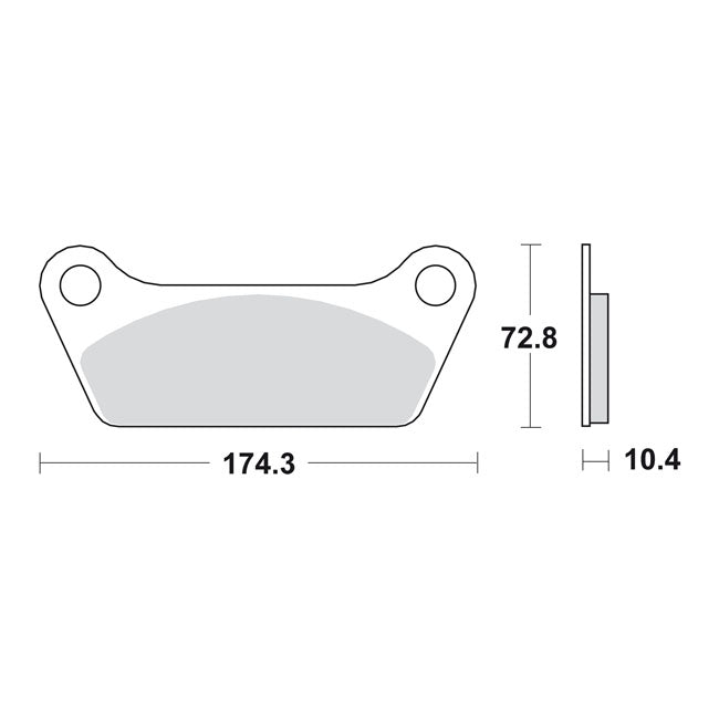 SBS brake pads, street ceramic — Rear: 81-84 FLH; 80-85 FLT(NU)