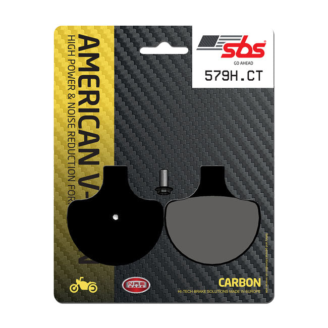 SBS, brake pads. Street Carbon Tech (organic) — Front: 84-99 Big Twin; TC; XL Sportster; L88-11 Springers (NU)