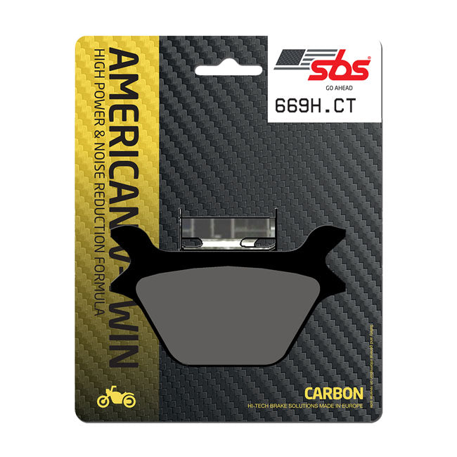 SBS brake pads street carbon tech — Rear: L87-99 Big Twin; Twin Cam; XL Sportster (excl. all FLT) (NU)