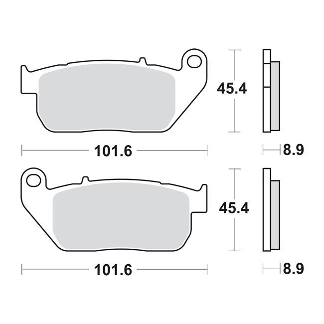 SBS, brake pads. Street Excel Sintered — Front: 04-13 XL Sportster (Excl. XR1200) (NU)