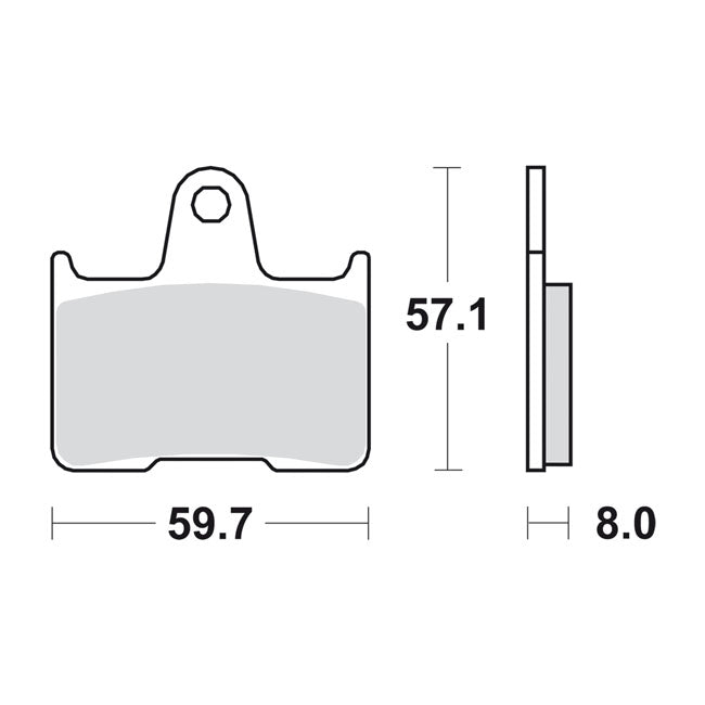 SBS, brake pads. Street Excel Sinter — Rear: 14-22 XL Sportster (NU)