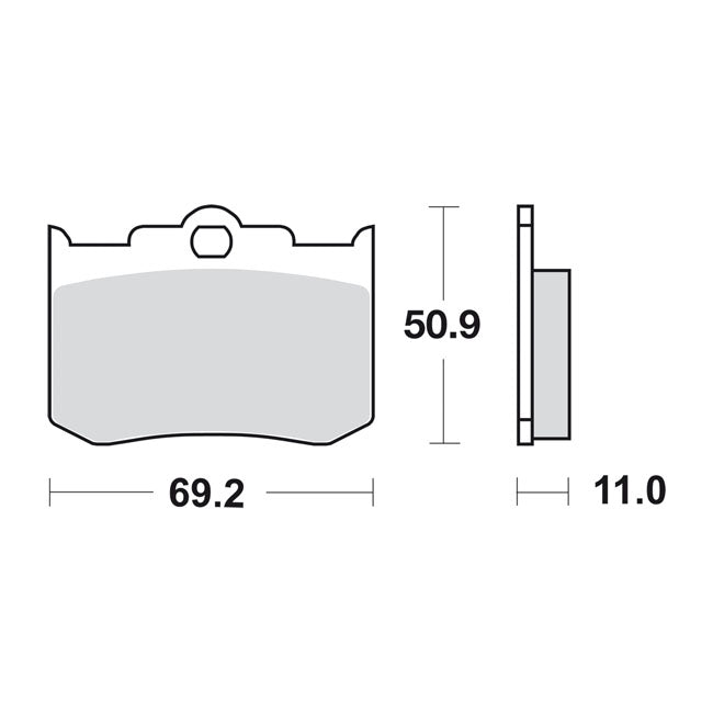 SBS brake pads, street ceramic — For PM 124X4HR and 137X4 calipers