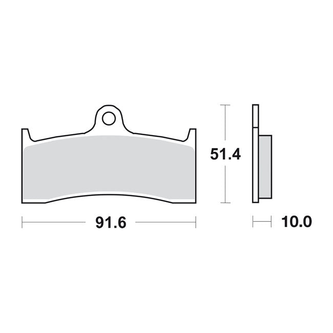 SBS brake pads, street ceramic — For PM 112X6B and 112X6QC calipers