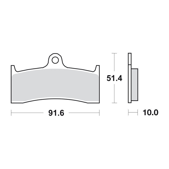 SBS brake pads street excel sintered — Front: For PM 112X6B and 112X6QC calipers