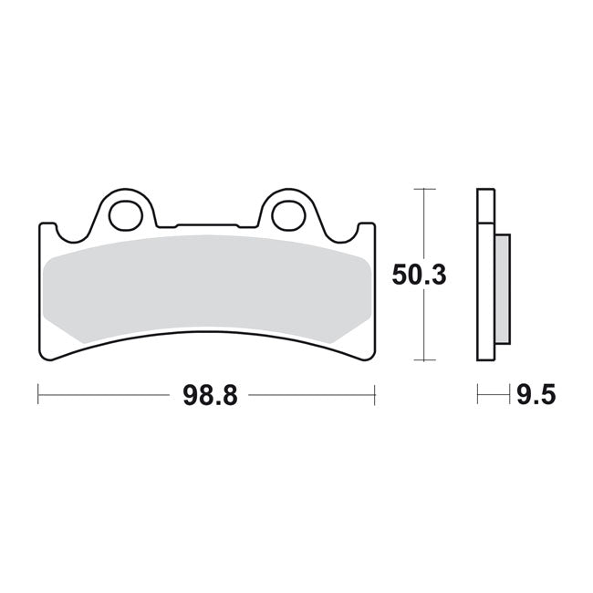 SBS brake pads street excel sintered — Front: For PM 112X6RSB; 112X6SSB and 125X6QC calipers