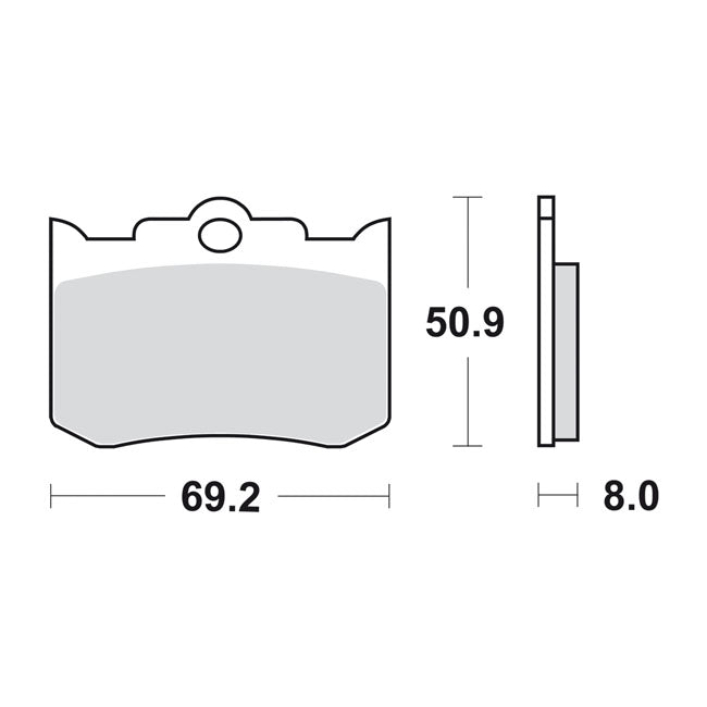 SBS brake pads street carbon tech — For PM 125X4R; 125X4RSPH and 137X4B calipers