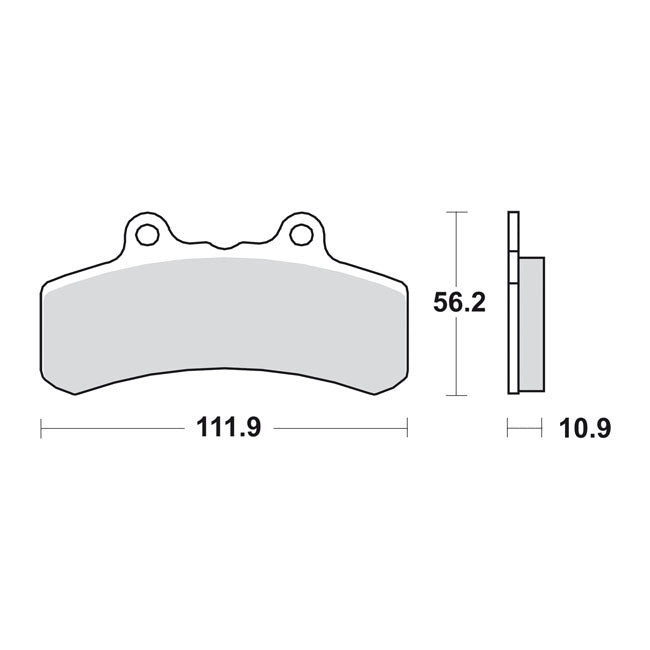 SBS brake pads street carbon tech — For PM 125X6 and 137X6 calipers