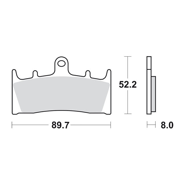 SBS brake pads street excel sintered — Front: For Jaybrake 4 piston calipers