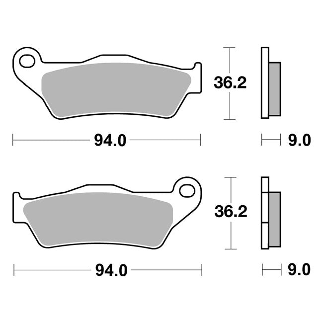 SBS, brake pads. Street Excel Sinter — Front/rear: 14-15 XG750/500 Street (NU)