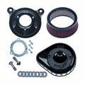 S&S Mini Teardrop Stealth air cleaner kit — 16-17 Softail; 2017 FXDLS; 08-16 FLT/Touring; Trike. (e-throttle) (NU)