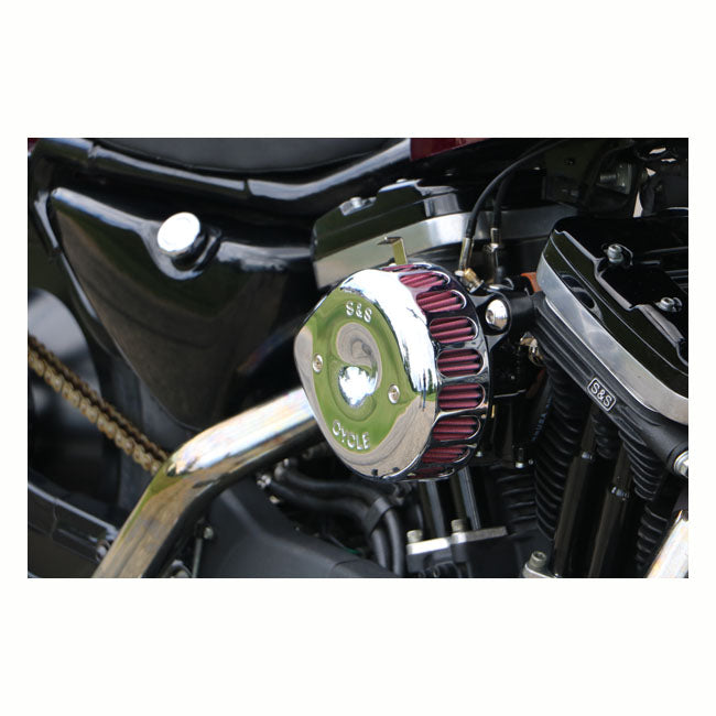 S&S Mini Teardrop Stealth air cleaner kit — 00-15 Softail; 99-17 Dyna (Excl. 2017 FXDLS); 99-07 FLT/Touring (NU)