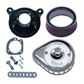 S&S Mini Teardrop Stealth air cleaner kit — 00-15 Softail; 99-17 Dyna (Excl. 2017 FXDLS); 99-07 FLT/Touring (NU)