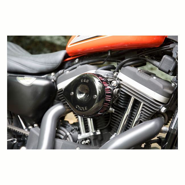 S&S Mini Teardrop Stealth air cleaner kit — 00-15 Softail; 99-17 Dyna (Excl. 2017 FXDLS); 99-07 FLT/Touring (NU)