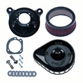 S&S Mini Teardrop Stealth air cleaner kit — 00-15 Softail; 99-17 Dyna (Excl. 2017 FXDLS); 99-07 FLT/Touring (NU)