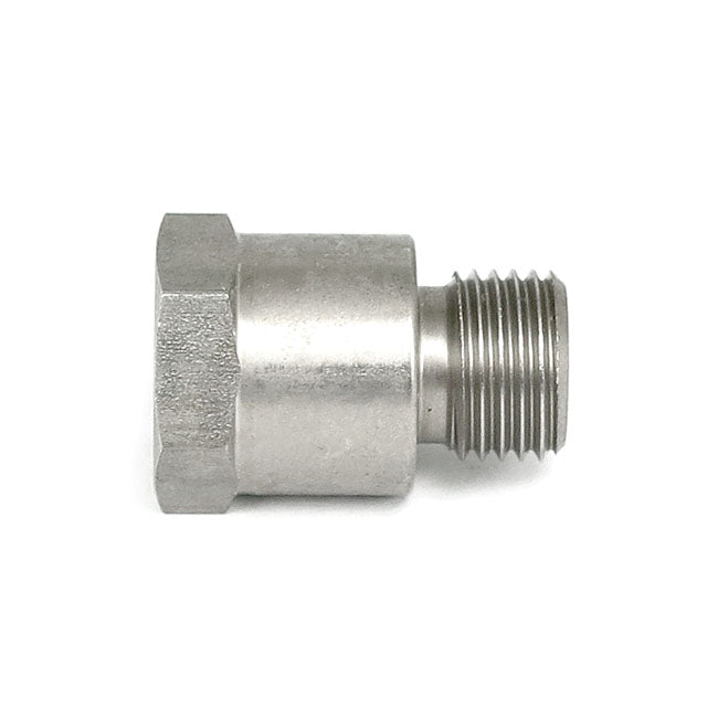 Streethogs, 1/2-20 oil gauge fitting to crankcase. Stainless