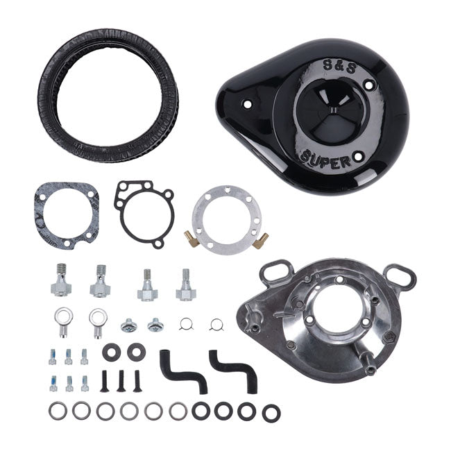 S&S, Teardrop air cleaner assembly. Black