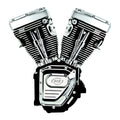 S&S, 4-1/8" bore 124" long block TC engine. Black/chrome — 99-05 Dyna; 99-06 FLT/Touring (NU)