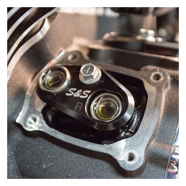 S&S, tappet cuff set. Billet aluminum, black — 18-25 Softail; 17-25 FLT/Touring; 17-25 Trikes