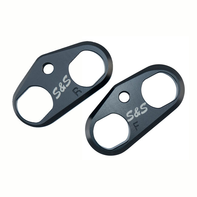 S&S, tappet cuff set. Billet aluminum, black — 18-25 Softail; 17-25 FLT/Touring; 17-25 Trikes