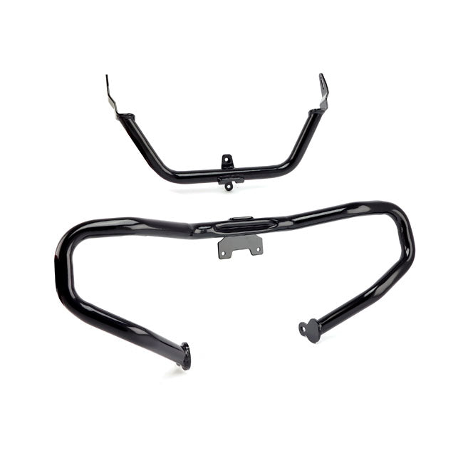 Front engine guard. chopped, black — 15-23 FLTR (excl. 2023 FLTRXSE & models with fairing lowers) (NU)