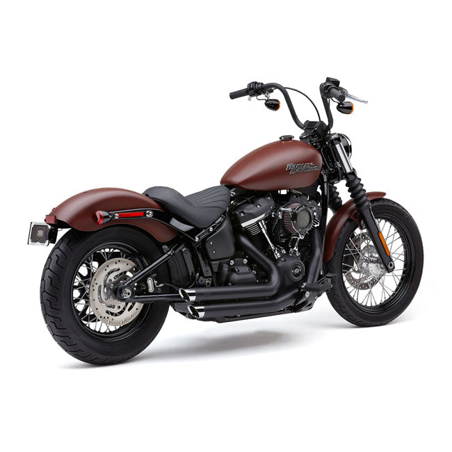 Cobra, Speedster SlashDown exhaust. Black — 18-20 Softail FLDE Deluxe; FXLR Low rider; FLSL Slim; FXBB Street Bob