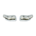 Turn signal switch extender cap set. Chrome — 14-25 Touring (excl. FLHT Standard; 23-25 FLTRXSE; 24-25 FLTRXSTSE; 23-25 FLHXSE; 24-25 FLHX; 2025 FLHXU; 24-25 FLTRX); 14-25 FLHTCUTG Trike. (excl. all CVO models and models with lighted switches)