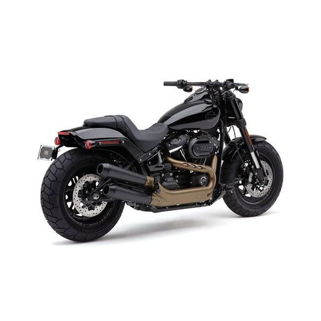 Cobra, El Diablo 4" slip-on mufflers. Black — 18-20 FXFB/S Softail Fat Bob