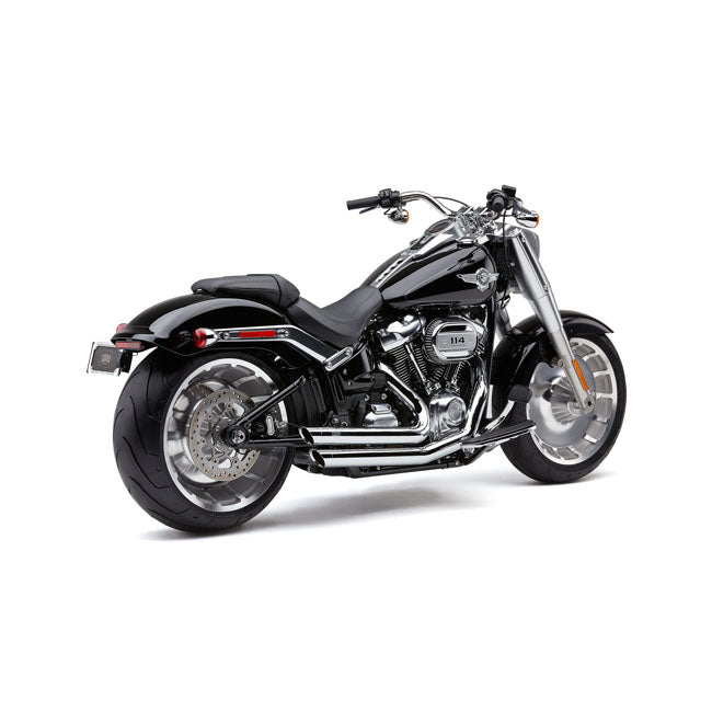Cobra, Speedster SlashDown exhaust. Chrome — 18-20 Softail FLFB/S Fat Boy; FXBR/S Breakout